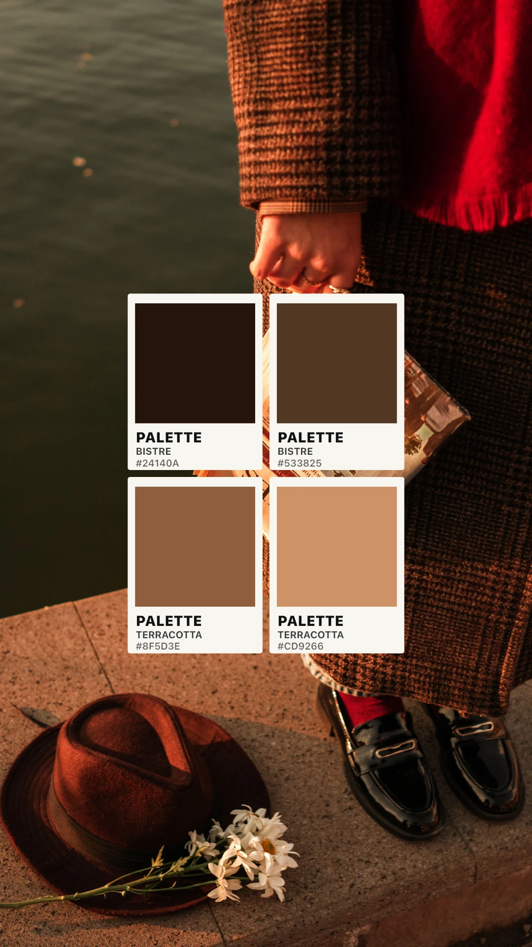 Warm palette composition made with Canvas