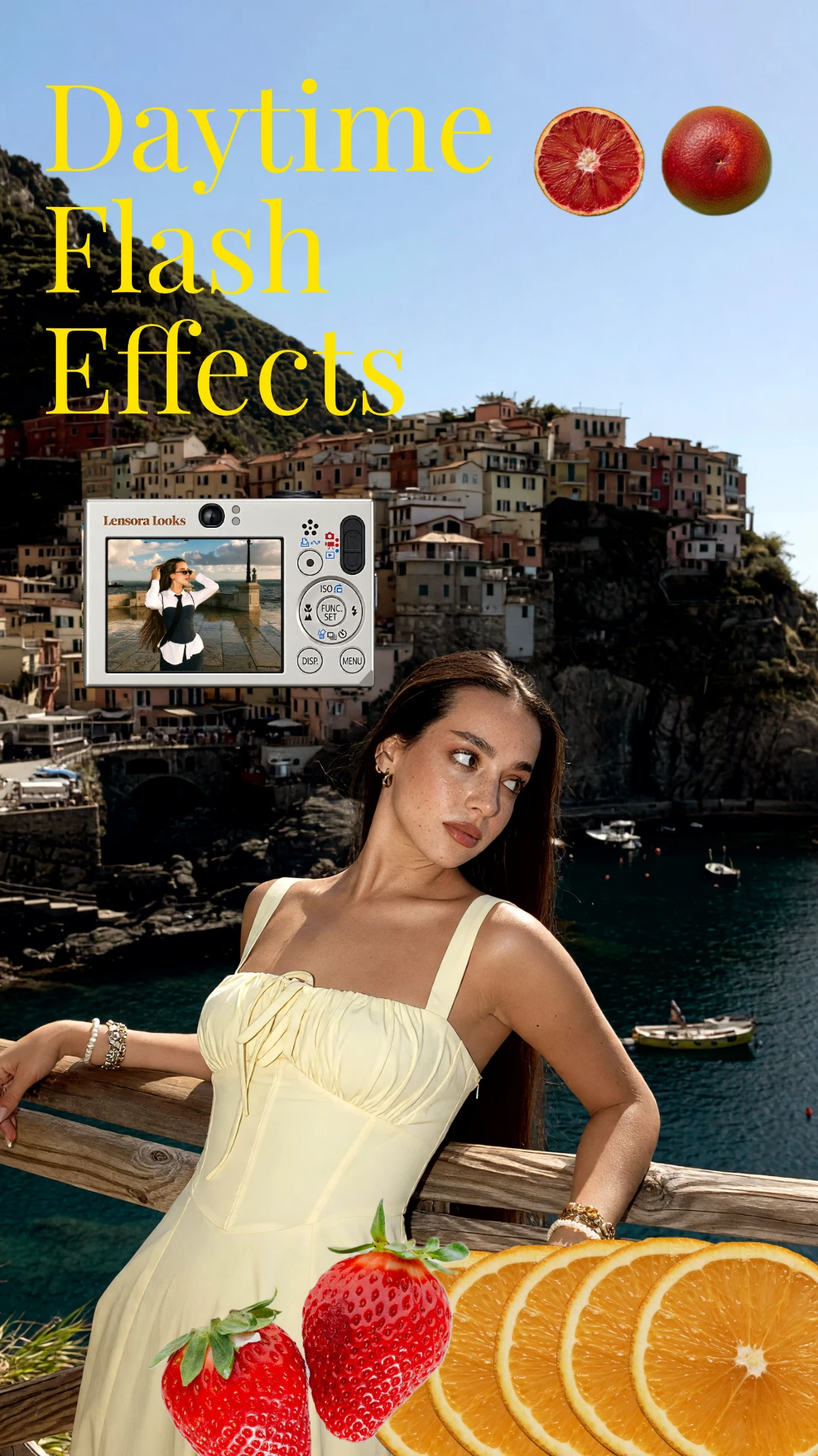 Daytime flash editorial composition made with Canvas