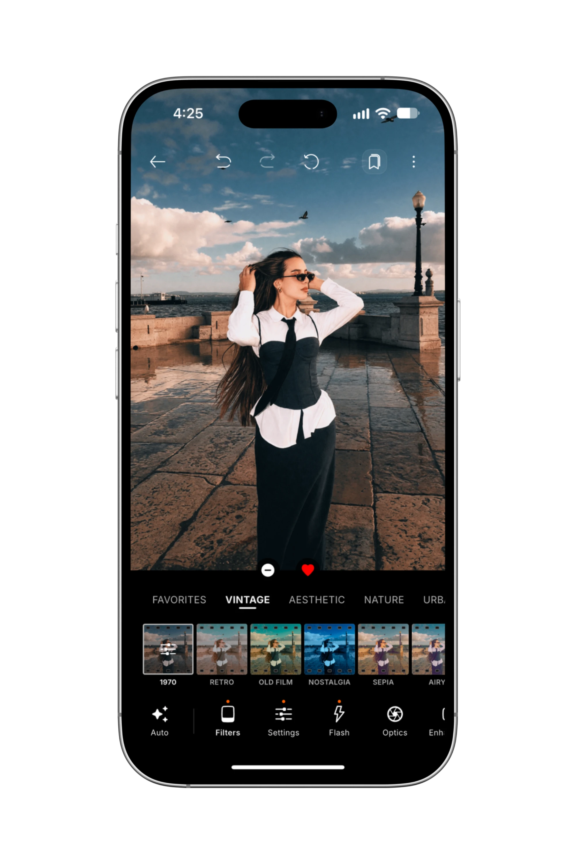 Lensora Filters interface