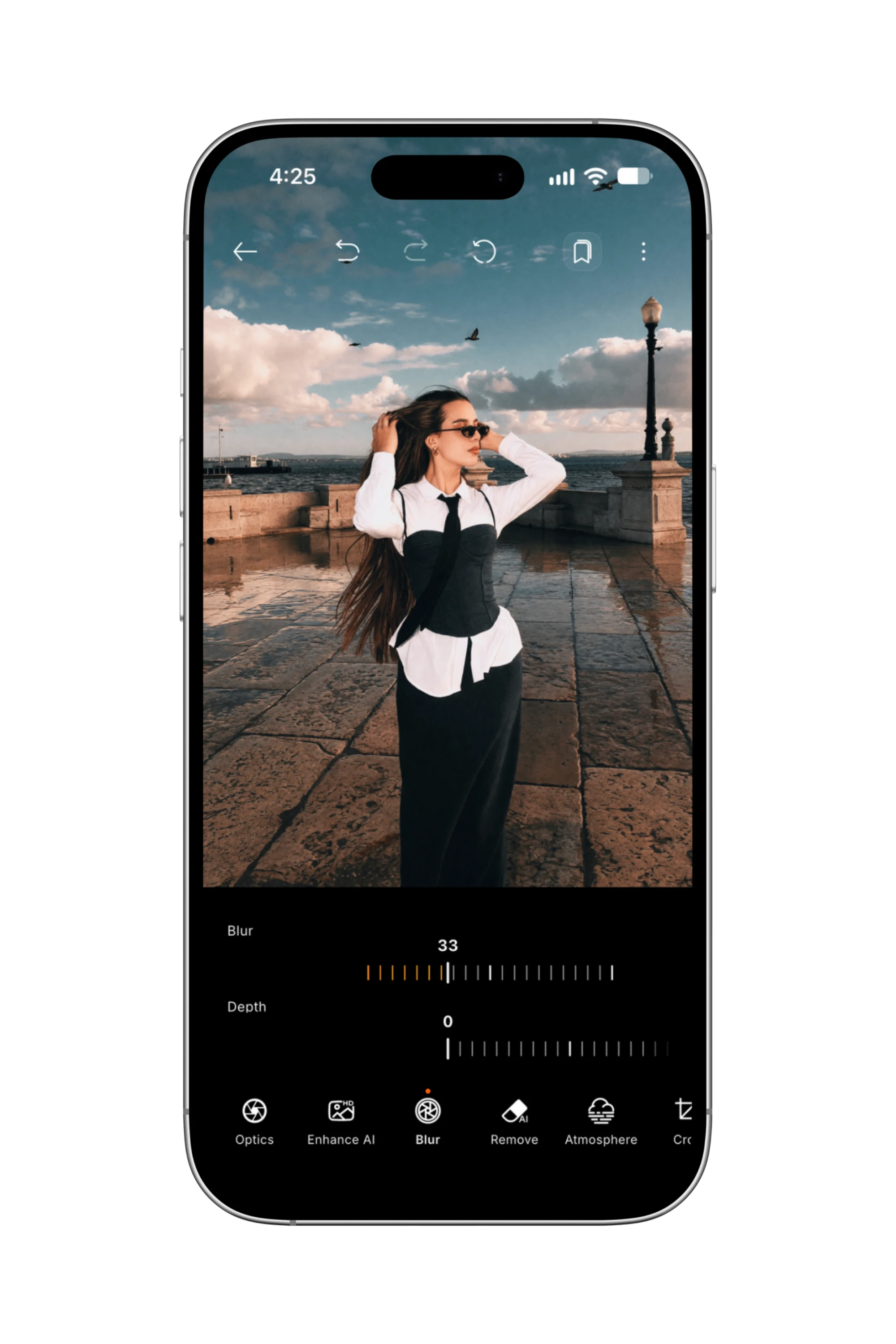 Lensora Blur interface