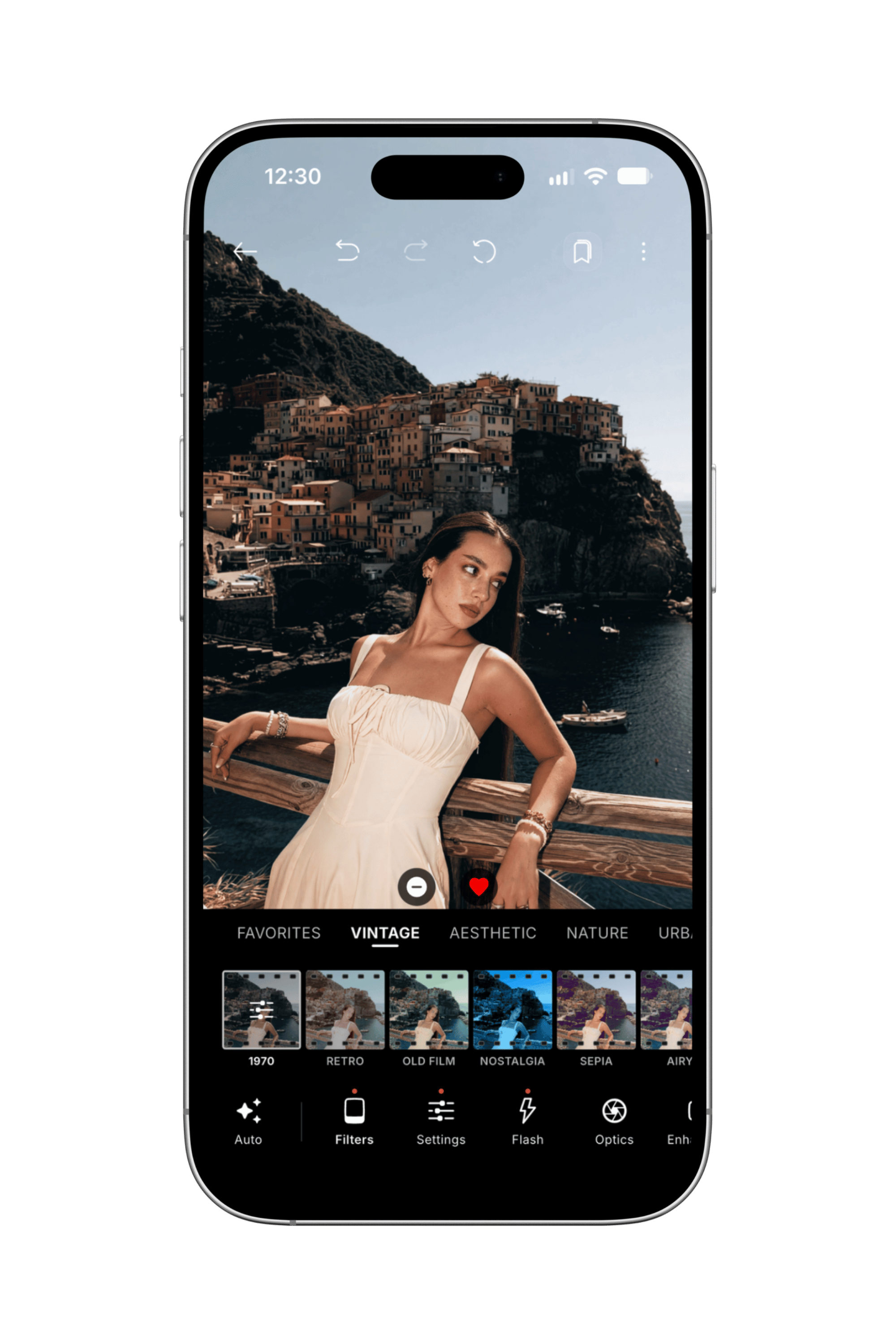 Lensora Filters interface